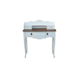 Escritorio DKD Home Decor Blanco Marrón Madera de Paulonia (90 x 40 x 101 cm)