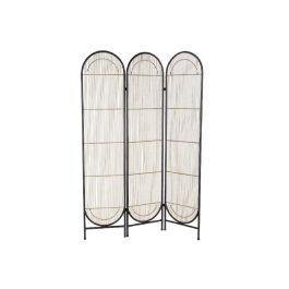 Biombo DKD Home Decor Metal Ratán (126 x 2 x 180 cm)