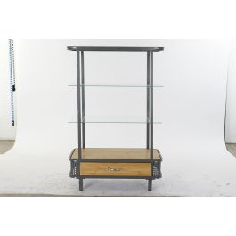 Estantería DKD Home Decor Cristal Metal Madera Marrón Gris oscuro 2 Estantes (80 x 40 x 121 cm) Estantería DKD Home Decor Cristal Metal Madera Marrón Gris oscuro 2 Estantes (80 x 40 x 121 cm)
