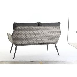 Sofa Terraza Y Jardin DKD Home Decor Marron Claro Gris Claro 72 x 76 x 127 cm Set de 4