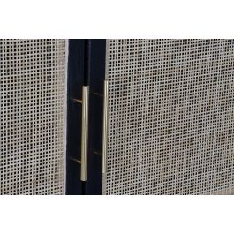 DKD Home Decor Aparador Balines Negro Natural 110 x 30 x 100 cm (Paulownia, MDF, Ratán)