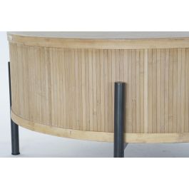 Mesa Centro Balines DKD Home Decor Natural Negro 81 x 40 x 81 cm