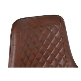 Taburete Vintage DKD Home Decor Marron Oscuro Negro 49 x 110 x 49 cm (2 Unidades)