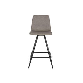 Taburete Loft DKD Home Decor Gris Claro Negro 50 x 95 x 41 cm (2 Unidades)