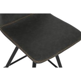 Taburete Loft DKD Home Decor Gris Oscuro Negro 50 x 93 x 41 cm (2 Unidades)