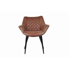 Silla Loft DKD Home Decor Marron Negro 64 x 82 x 68 cm (2 Unidades)