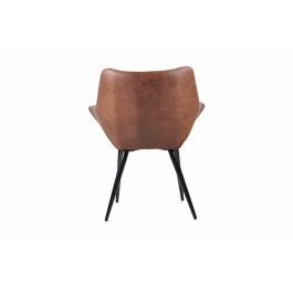 Silla Loft DKD Home Decor Marron Negro 64 x 82 x 68 cm (2 Unidades)