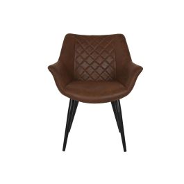 Silla Loft DKD Home Decor Marron Negro 64 x 82 x 68 cm (2 Unidades)