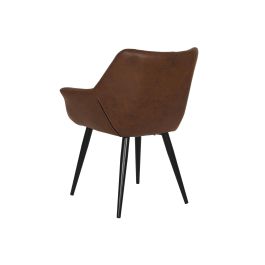 Silla Loft DKD Home Decor Marron Negro 64 x 82 x 68 cm (2 Unidades)