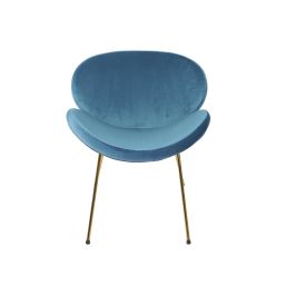 Silla Glam DKD Home Decor Azul Dorado 57 x 73 x 63 cm (2 Unidades)