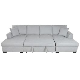 Sofa Cama Moderno DKD Home Decor Gris 154 x 92 x 298 cm