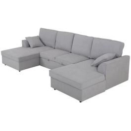 Sofa Cama Moderno DKD Home Decor Gris 154 x 92 x 298 cm