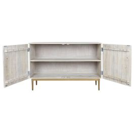 Aparador Indio DKD Home Decor Blanco Dorado 45 x 80 x 120 cm