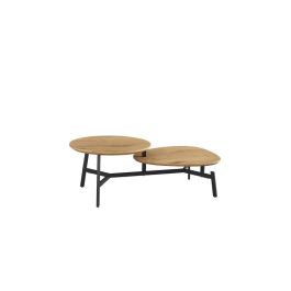 Mesa Centro Moderno DKD Home Decor Natural Negro 60 x 40.5 x 115 cm