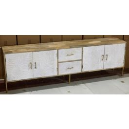 Mueble Tv Moderno DKD Home Decor Marron 34 x 50 x 180 cm