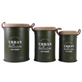 Caja Urban DKD Home Decor Verde 40 x 55.5 x 40 cm Set de 3 Precio: 165.1649994797. SKU: B1D3JEE8P9