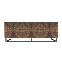 Mueble Tv Item Home DKD Home Decor Natural Negro 40 x 55 x 135 cm