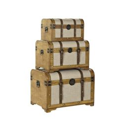 Baul Alpino DKD Home Decor Marron Beige 43.5 x 42 x 60 cm Set de 3 Precio: 188.38489928610002. SKU: B123WMXA3Z