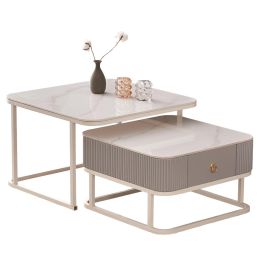 Mesa Centro Glam DKD Home Decor Blanco 70 x 45 x 70 cm Set de 2 Precio: 189.99225674. SKU: B18DRYDHXC