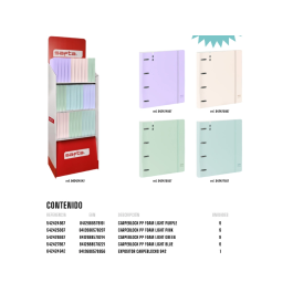 Safta Carpeta con Recambio DIN A4 Cuadro 5 mm Polipropileno Foam 4 Anillas 35mm Expositor 36 Unidades Precio: 395.49999984. SKU: B13KD35BZM