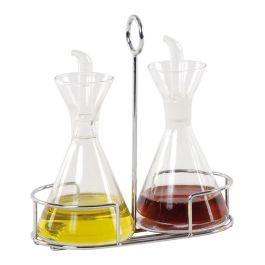 Andrea House Aceitera/Vinagrera 250ml Vidrio y Metal Antigoteo ms7220