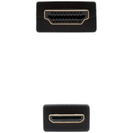 Cable HDMI a Mini HDMI NANOCABLE 10.15.0902 1,8 m Negro 1,8 m Cable HDMI a Mini HDMI NANOCABLE 10.15.0902 1,8 m Negro 1,8 m