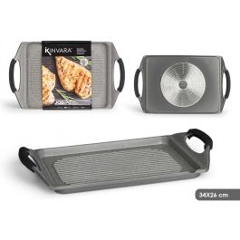 Kinvara Asador Plano de Aluminio Antiadherente Gris 34x26 cm para Inducción, Gas y Vitrocerámica (6 Unidades) Precio: 139.79000046. SKU: B1227JAFT7