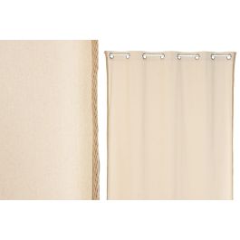 DKD Home Decor Cortina Cottage de Algodón y Yute Natural 260 x 140 cm (2 Unidades)