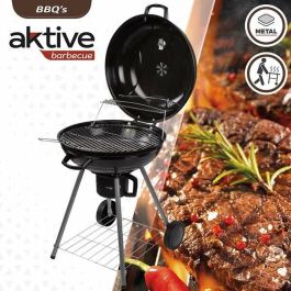 Aktive Barbacoa de carbón redonda con tapa 57x86 cm Aktive Barbacoa de carbón redonda con tapa 57x86 cm
