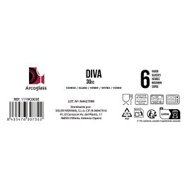 La Mediterranea Set 6 Chupitos "Diva" 30 cc (12 Cajas)