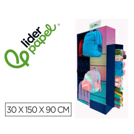 Liderpapel Expositor de Suelo para Mochilas y Estuches Portatodo con 77 Unidades Surtidas 30x150x90 cm Precio: 758.49999984. SKU: B1CDF9HYK7