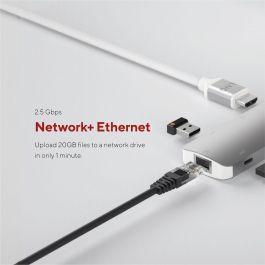 Hub USB Linq Byelements LQ49081 Blanco Gris