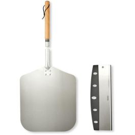 LIVOO MES149 - Juego de Pizza con Pala de Aluminio, Mango de Madera de Haya y Cuchillo de Pizza de Acero Inoxidable Precio: 36.49999969. SKU: B1JDNHYEVA