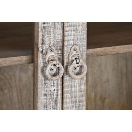 DKD Home Decor Buffet Aparador Romantico Hecho a Mano Madera Mango Blanco Natural 4 Puertas 3 Estanterías 210x40x82 cm DKD Home Decor Buffet Aparador Romantico Hecho a Mano Madera Mango Blanco Natural 4 Puertas 3 Estanterías 210x40x82 cm