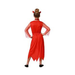 Disfraz Demonia Niña Infantil Rojo Y Negro Talla 10-12 Años Halloween