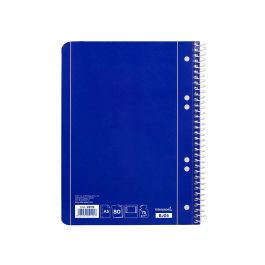 Cuaderno Espiral Liderpapel A5 Micro Serie Azul Tapa Blanda 80H 75 gr Liso 6Taladros Azul