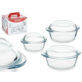 Set 3 Cacerolas Borcam 840Ml 1450Ml 2100Ml Pasabahce 22X11CM (2 Unidades)