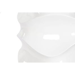Macetero Home ESPRIT Blanco Fibra de Vidrio Ondas 44 x 44 x 101 cm