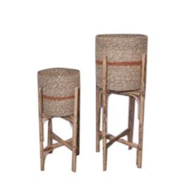 Macetero Balines DKD Home Decor Natural 26 x 67 x 26 cm Set de 2 Precio: 50.6869004235. SKU: B18CBLR5Z8