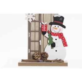 DKD Home Decor Adorno de Navidad Tradicional en MDF, Color Natural Rojo, Largo 5cm, Alto 30cm, Ancho 13cm, Pack de 6 Unidades
