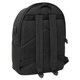 El Ganso Mochila Doble para Portátil 15,6" + USB Basics Black 31x44x18 cm