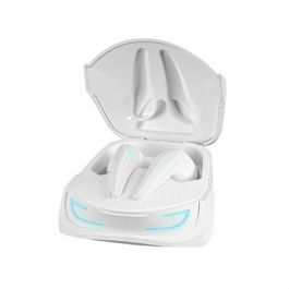 Mars Gaming MHI-ULTRAW Auriculares TWS Bluetooth 5.3 ANC+ENC 24h Batería Carga Inalámbrica RGB IPX4 Blanco