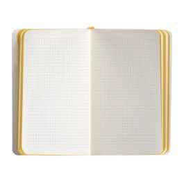 Cuaderno Con Gomilla Antartik Notes Tapa Blanda A6 Cuadricula Morado Y Amarillo 100 Hojas 80 gr Fsc