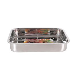 Bandeja rectangular con grill Quttin 38x28 cm (4 Unidades) Bandeja rectangular con grill Quttin 38x28 cm (4 Unidades)