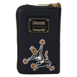 Loungefly Cartera Skeleton Scooby Doo Piel Vegana con Cremallera, Ranuras para Tarjetas y Detalles que Brillan en la Oscuridad