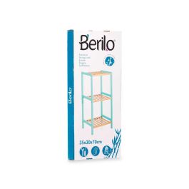 Berilo Estantería Cuadrada 3 Estantes Bambú Menta 35x70x30 cm Berilo Estantería Cuadrada 3 Estantes Bambú Menta 35x70x30 cm