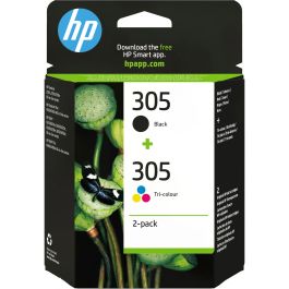 HP Nº 305 Pack Tinta Negro y Tricolor para Deskjet 2320, 2700 Series, Plus 4100 Series, Envy 6000 Series, Pro 6400 Series Precio: 24.58999994. SKU: S5612266