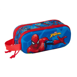 SAFTA Portatodo 3D Spiderman Disney Doble Compartimento 21x6x8cm