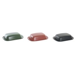 Mantequillera Scandi DKD Home Decor Verde Rosa 13 x 5 x 19 cm (3 Unidades) Mantequillera Scandi DKD Home Decor Verde Rosa 13 x 5 x 19 cm (3 Unidades)