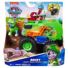 Spin Master SPI778988453384 Paw Patrol Ruedas de Rescate - Vehículo y Figura de Rocky